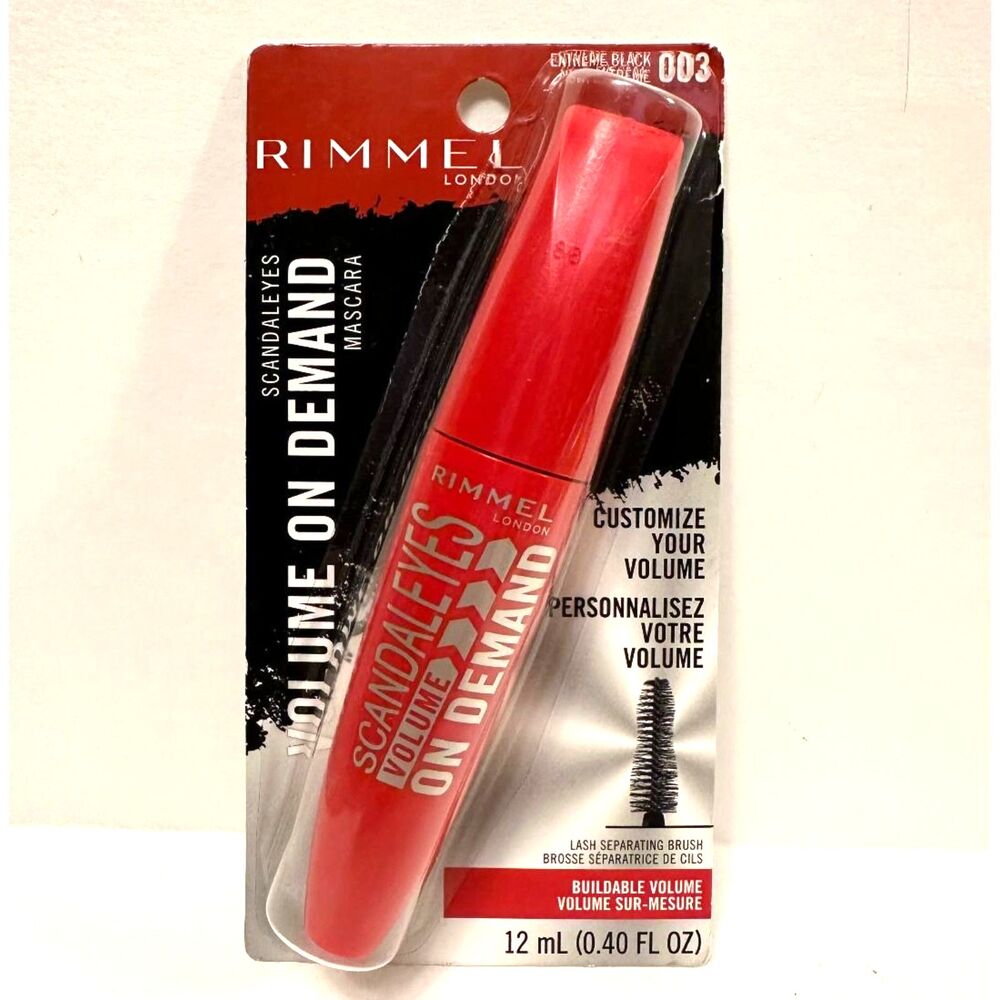 Rimmel Scandaleyes Volume on Demand Mascara #003 Extreme Black NEW